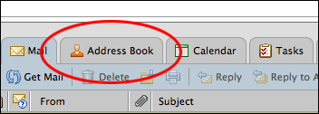 Address Book Tab